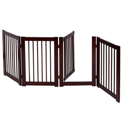 Plegable de Madera para Perros - Barrera de Seguridad de 4 Piezas (203 x 76 x 1.8 cm)